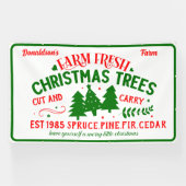 Aangepaste boerderij verse kerstbomen te koop spandoek (Horizontaal)