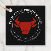 Aangepaste boerderij verse premium rundervlees zak bedankjes labels (Voorkant)