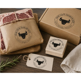 Aangepaste boerderij verse premium rundvlees biolo rubberstempel