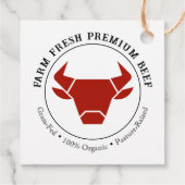Aangepaste boerderij verse premium rundvlees zakel bedankjes labels (Achterkant)