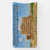 Aangepaste boerderij vierkante baal hooi te koop spandoek (Verticaal)