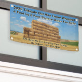 Aangepaste boerderij vierkante baal hooi te koop spandoek (Buitenkant Gebouw)