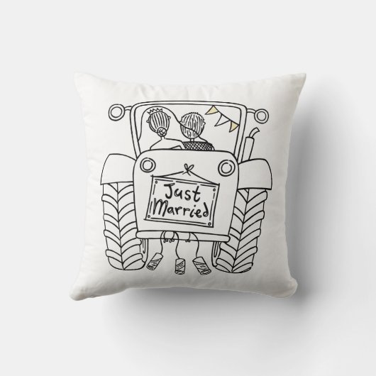 Aangepaste Boerderij voor tractorland Kussen (Achterkant)