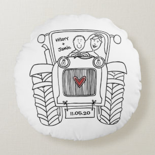 Aangepaste Boerderij voor tractorland Rond Kussen