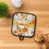 Aangepaste boerderij Wildflower Daisy Pannenlap (Top down)