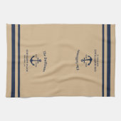 Aangepaste boerderijmonogram Haver Anker Theedoek (Horizontaal)