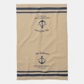 Aangepaste boerderijmonogram Haver Anker Theedoek (Verticaal)