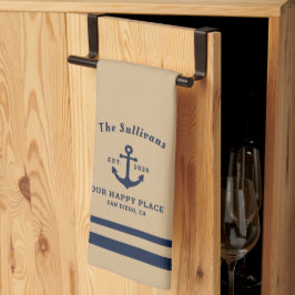 Aangepaste boerderijmonogram Haver Anker Theedoek