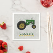 Aangepaste boerderijtractor verjaardagsfeestje fav servetten (Insitu)