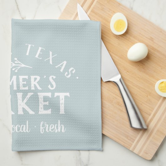 Aangepaste boerenmarkt | Farmhouse Kitchen T Theedoek (Quarter Fold)