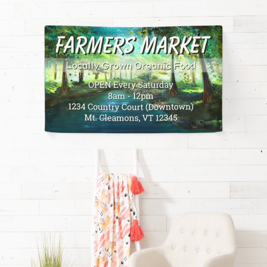 Aangepaste boerenmarkt Landschapsbanner Spandoek (Insitu)