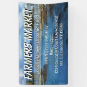 Aangepaste boerenmarkt Landschapsbanner Spandoek (Verticaal)
