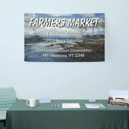 Aangepaste boerenmarkt Landschapsbanner Spandoek (Beurs)