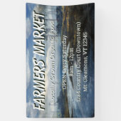Aangepaste boerenmarkt Landschapsbanner Spandoek (Verticaal)