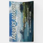 Aangepaste boerenmarkt Landschapsbanner Spandoek (Verticaal)
