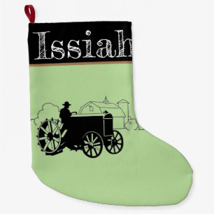 Aangepaste boerentractor grote kerstsok