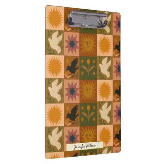 Aangepaste Boheemse Hemelse Patchwork Mystiek Klembord (Rechts)