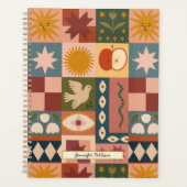 Aangepaste Boheemse Hemelse Patchwork Mystiek Planner (Voorkant)