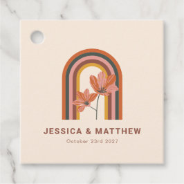 Aangepaste Boheemse Herfst Terracotta Bloemenbruil Bedankjes Labels