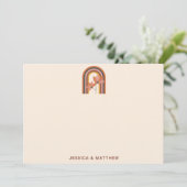 Aangepaste Boheemse Herfst Terracotta Bloemenbruil Bedankkaart (Staand voorkant)