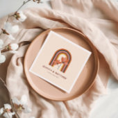 Aangepaste Boheemse Herfst Terracotta Bloemenbruil Servet