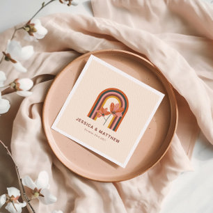 Aangepaste Boheemse Herfst Terracotta Bloemenbruil Servet