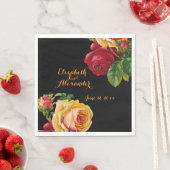 Aangepaste  Boheemse Rozen bruiloft Servetten (Insitu)