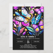 Aangepaste Bohemian Vibrant Butterfly Verjaardag Kaart (Voorkant)