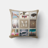 Aangepaste Boho 8 Photo Collage Instagram Pillow Kussen (Voorkant)