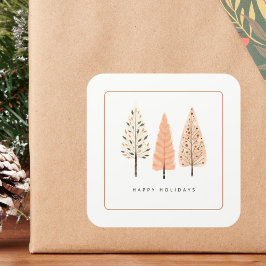 Aangepaste Boho Aardse Minimalistische Lijnkunst N Vierkante Sticker