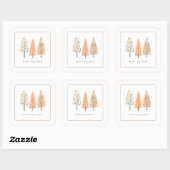 Aangepaste Boho Aardse Minimalistische Lijnkunst N Vierkante Sticker (Vel)