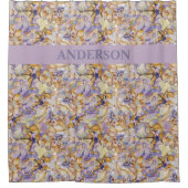 Aangepaste Boho Abstracte Bloemen Print Douchegordijn (Voorkant)