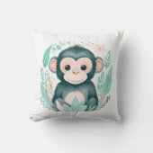 Aangepaste Boho Baby Apenkussen Pastel Groen Kussen (Voorkant)