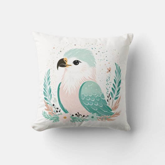 Aangepaste Boho Baby Eagle Kussen Pastel Groen (Voorkant)