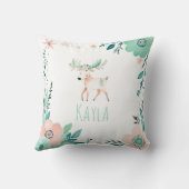 Aangepaste Boho Baby Moose Kussen Pastel Groen (Achterkant)