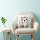 Aangepaste Boho Baby Otter Kussen Pastel Groen (Stoel)