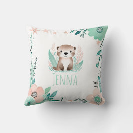 Aangepaste Boho Baby Otter Kussen Pastel Groen