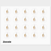 Aangepaste Boho-bedankkaartjes – Rustic bloemen-ca Ronde Sticker (Vel)