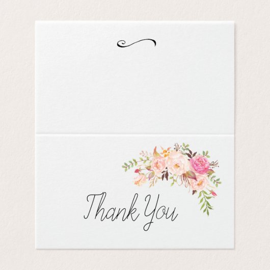 Aangepaste Boho Bedankt voor je creditcard Kaart (Buitenkant ongevouwen)