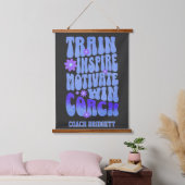 Aangepaste Boho Beste coach Train Inspire Motivate Hangend Wandkleed (Slaapkamer)