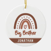Aangepaste Boho Big Brother Rainbow Matching Sibli Keramisch Ornament (Voorkant)