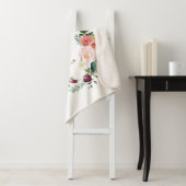 Aangepaste Boho Bloemenkrans Bourgogne Sherpa Deke Sherpa Deken (In situ)