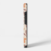 Aangepaste Boho Bloemige Delicate Perzik Crème Cut iPhone Hoesje (Linkerkant)