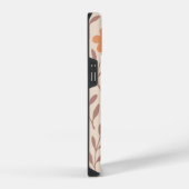 Aangepaste Boho Bloemige Delicate Perzik Crème Cut iPhone Hoesje (Rechterkant)