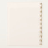 Aangepaste Boho Bloemige Monogram Beige Planner (Achterkant)