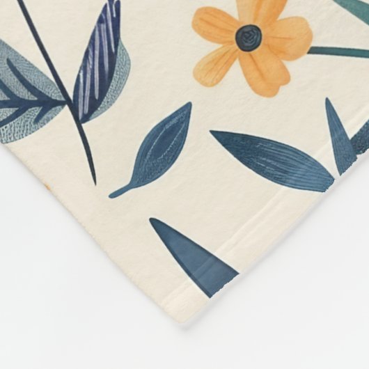 Aangepaste Boho Botanische Bloementuin Fleece Deke Deken (Hoek)