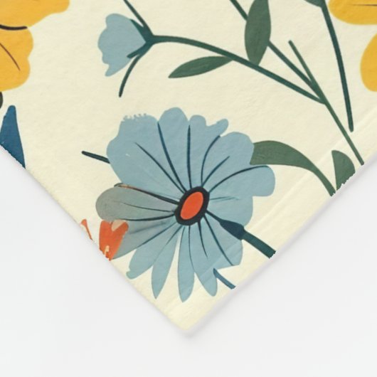 Aangepaste Boho Botanische Bloementuin Fleece Deke Deken (Hoek)