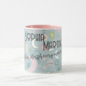 Aangepaste Boho Chic Mok met Dromerige Hemelontwer (Midden)