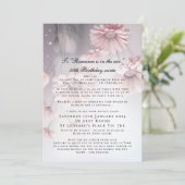 Aangepaste Boho Droom Roze Madelief Verjaardagsuit Kaart (Staand voorkant)
