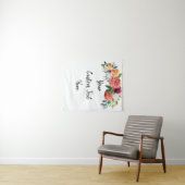 Aangepaste Boho Fall Wedding Receptie Photo Booth Wandkleed (In Situ (horizontaal))